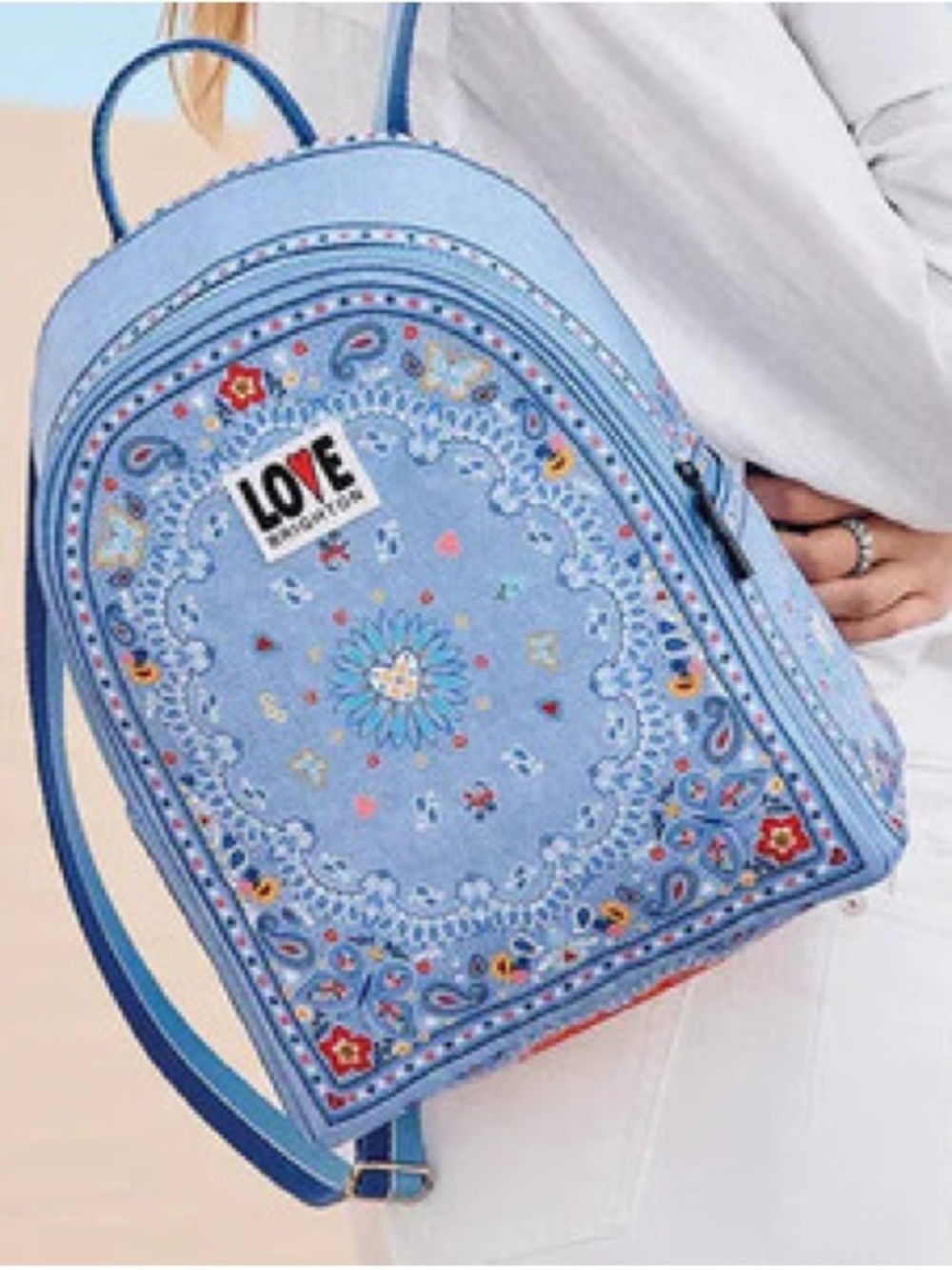 Brighton Blue Paisley Bandana Love Backpack